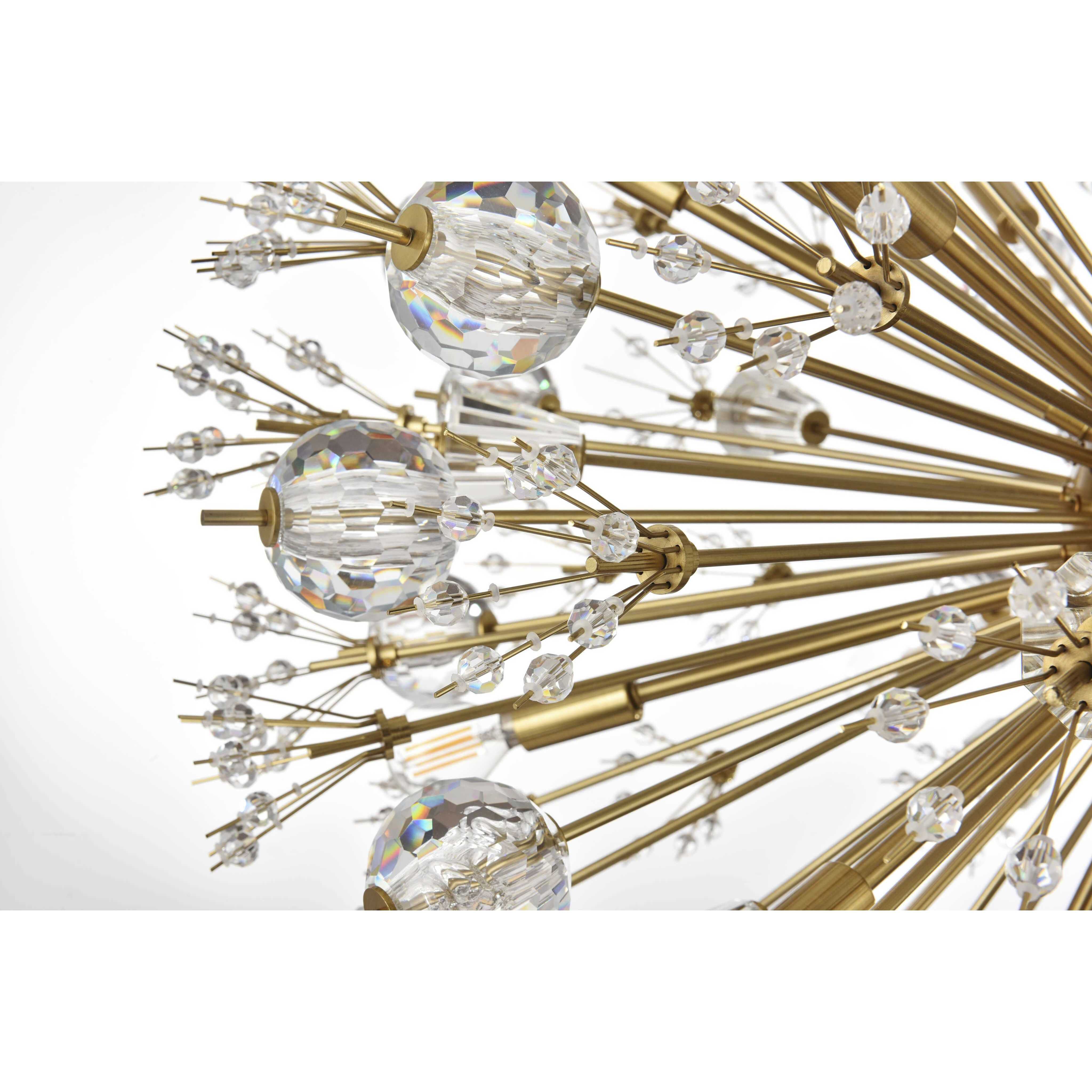 Vera 18 Light 32 inch Gold Pendant Ceiling Light in Satin Gold