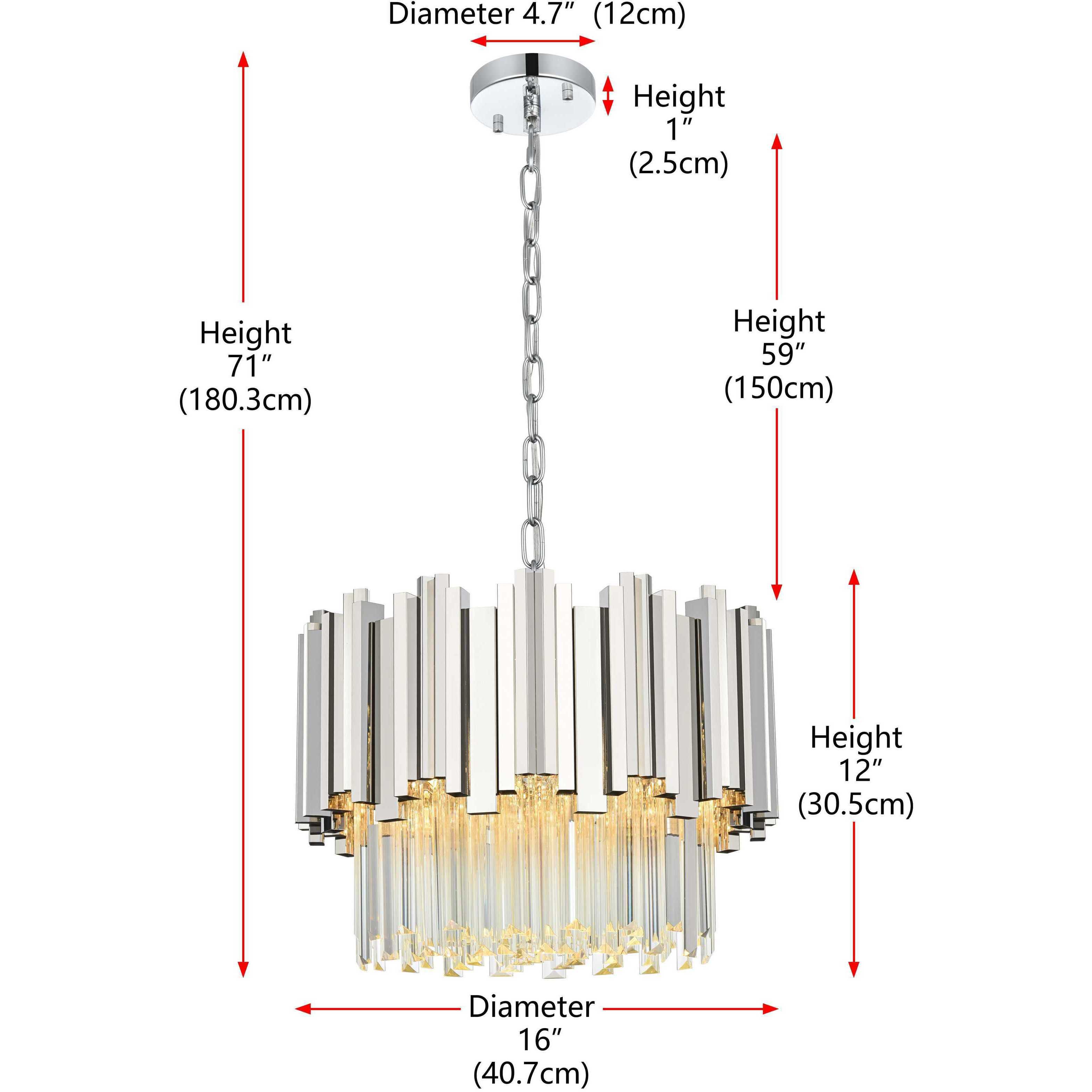Willow 4 Light 16 inch Chrome Chandelier Ceiling Light