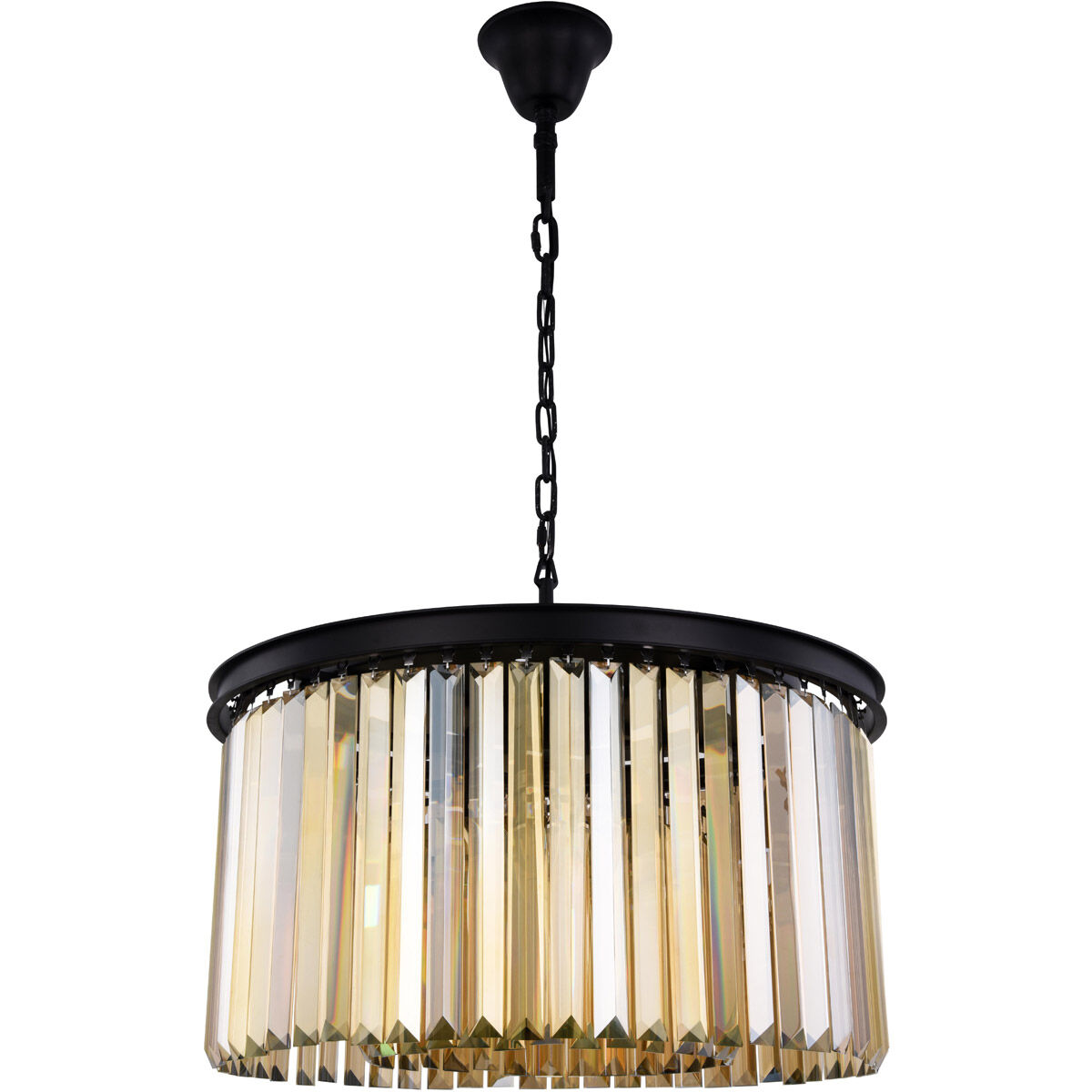 Sydney 8 Light 26 inch Matte Black Chandelier Ceiling Light, Urban Classic