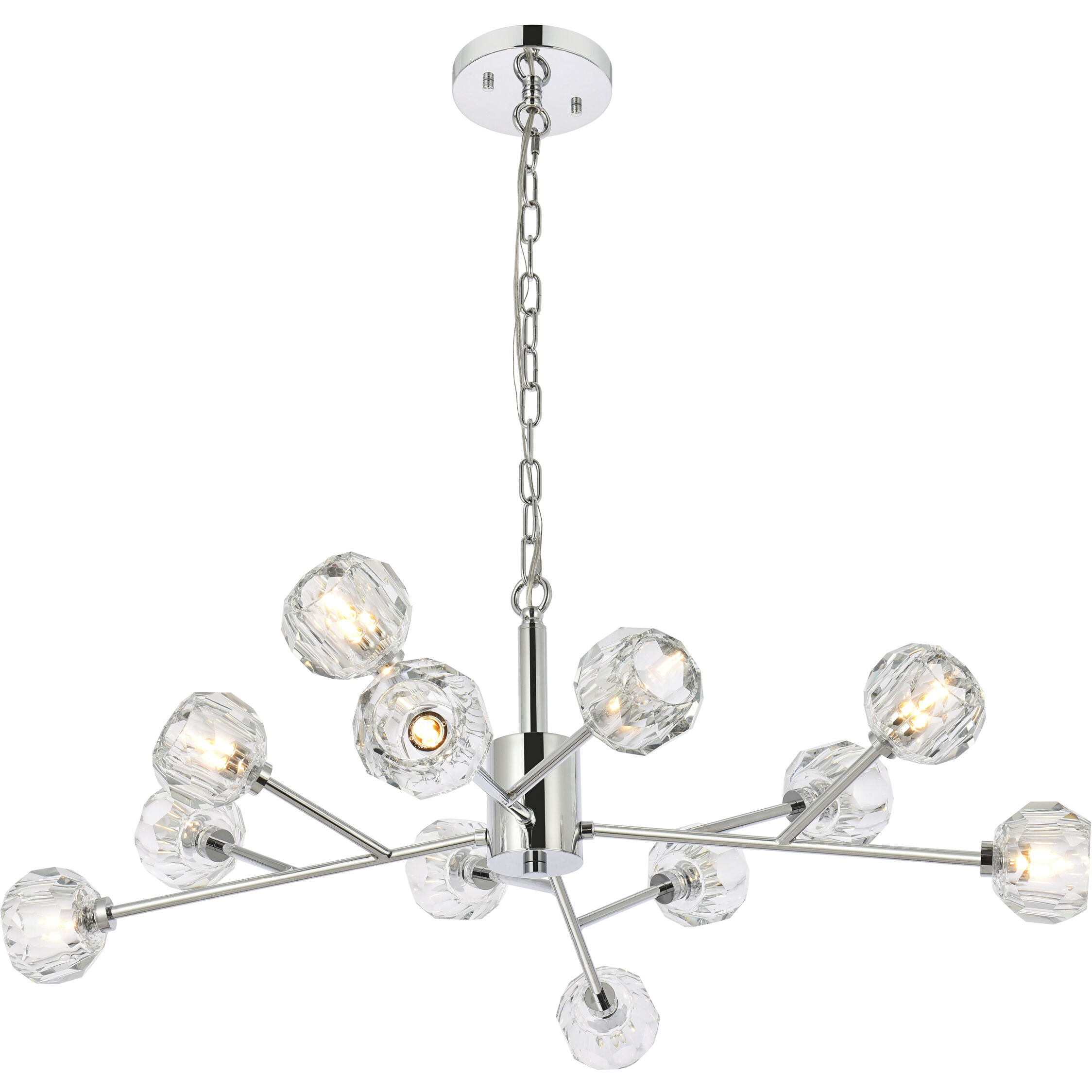 Graham 12 Light 35 inch Chrome Pendant Ceiling Light