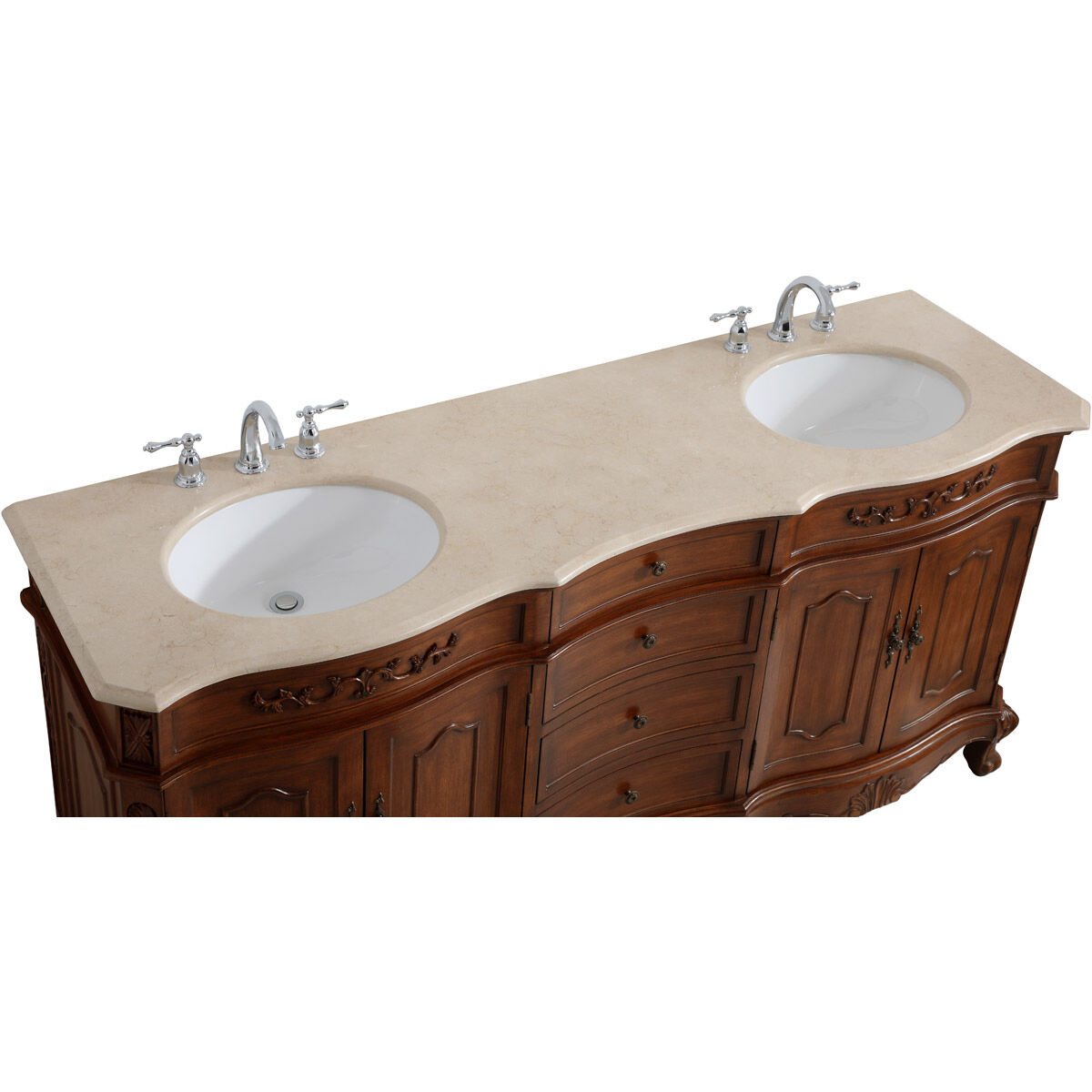 Danville 72 X 72 X 36 inch Teak and Antique Bronze Vanity Sink Set