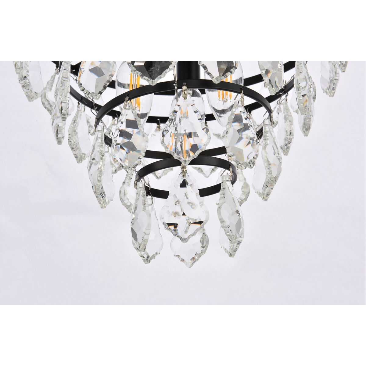 Ella 3 Light 12 inch Black Flush Mount Ceiling Light