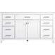 Lewis 60 X 22 X 34 inch White Vanity Sink Set