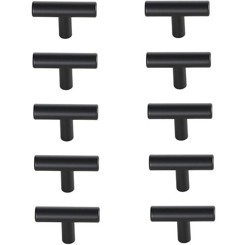 Quinn Matte Black Hardware Drawer Pull, Set of 10