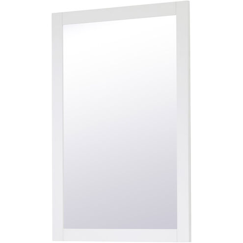 Aqua 36 X 24 inch White Wall Mirror