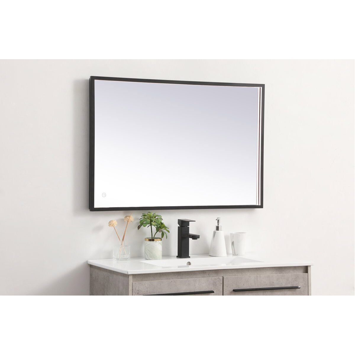 Pier 40 X 20 inch Black LED Mirror