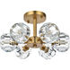 Eren 6 Light 14 inch Satin Gold Flush Mount Ceiling Light