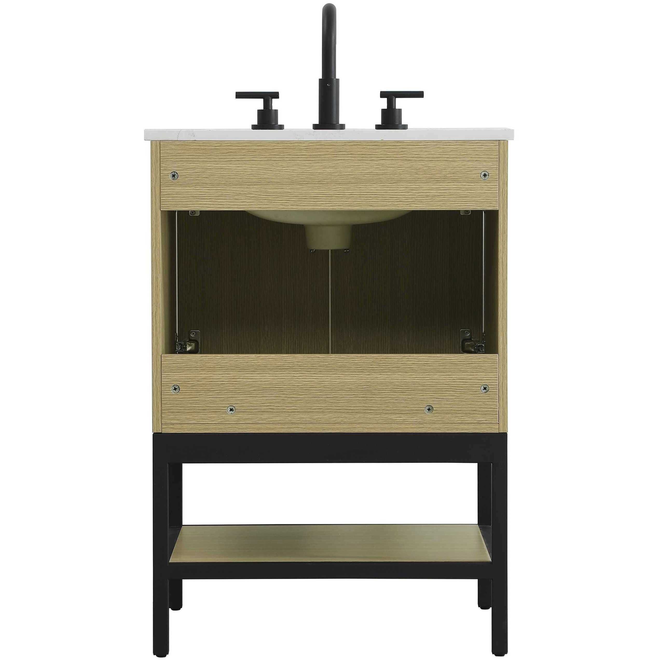 Lennox 24 X 34 inch Honey Brown Bathroom Vanity Cabinet