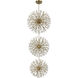Vera 74 Light 44 inch Satin Gold Chandelier Ceiling Light