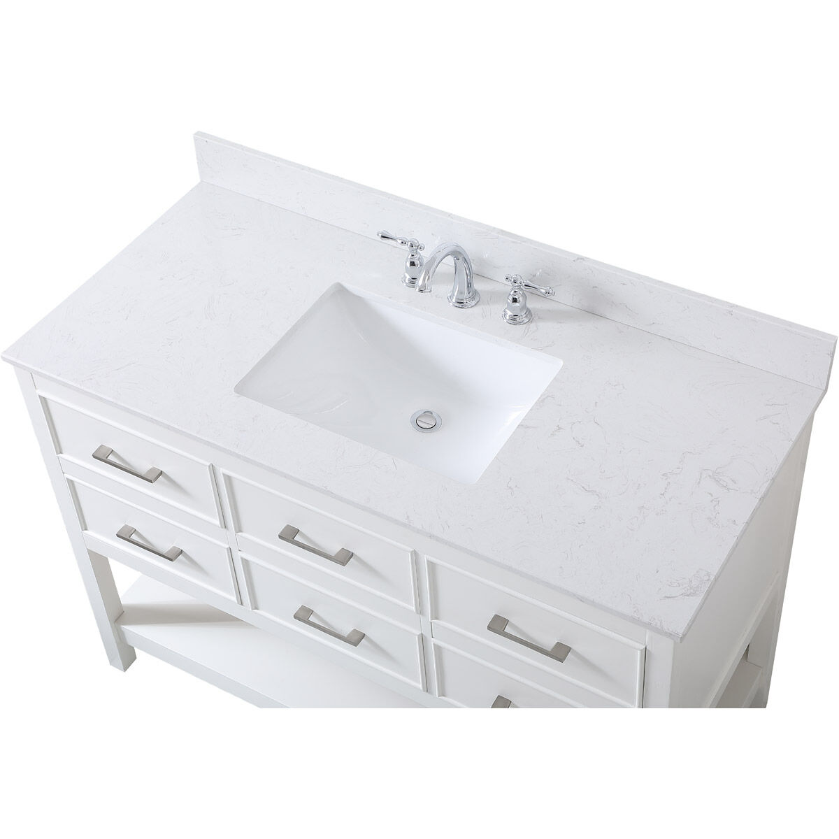 Sinclaire 48 X 22 X 34 inch White Vanity Sink Set