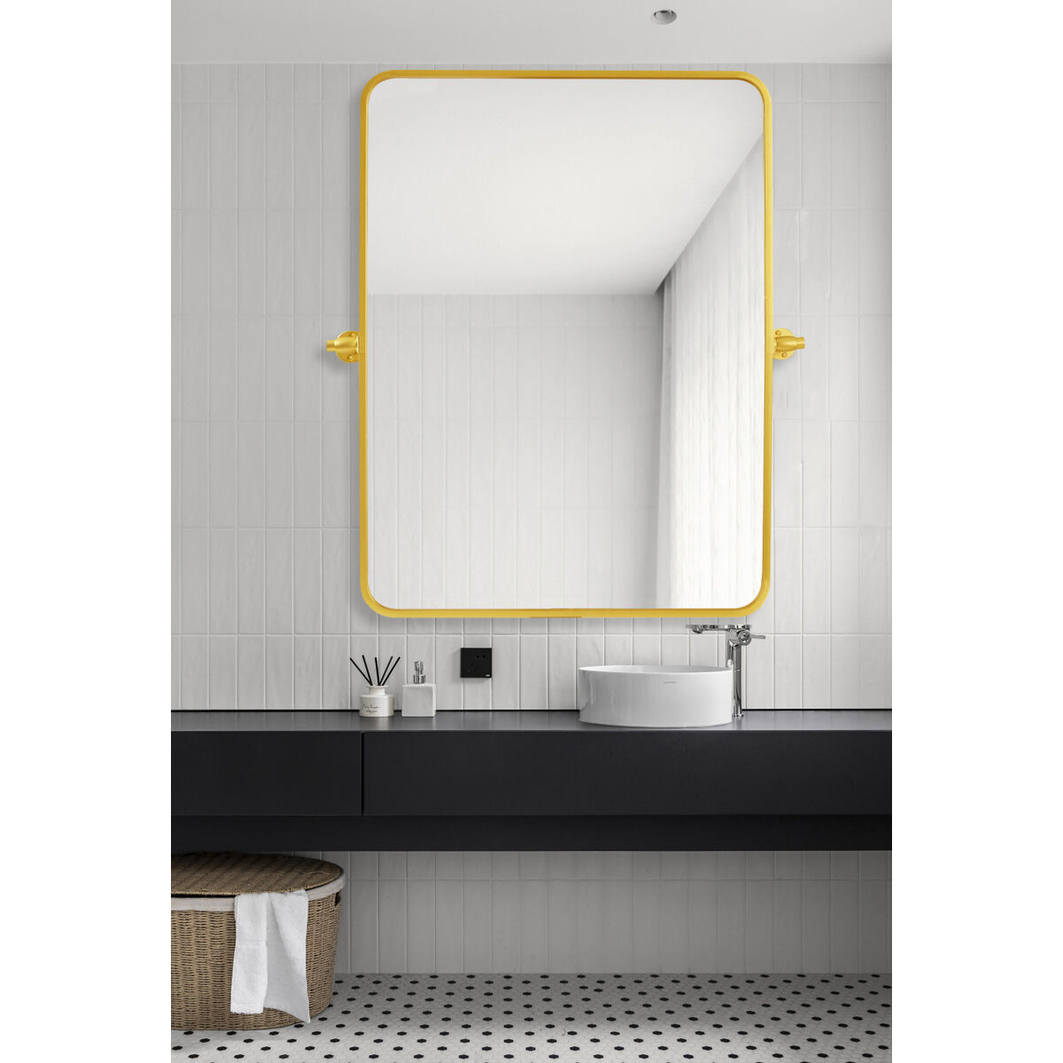 Everly 32 X 24 inch Gold Mirror