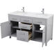 Lewis 54 X 22 X 34 inch Grey Vanity Sink Set