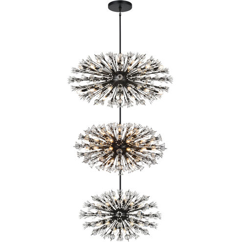 Vera 100 Light 25.5 inch Black Chandelier Ceiling Light