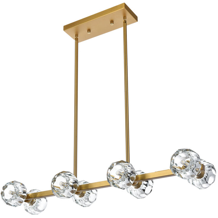 Eren 8 Light 8 inch Satin Gold Pendant Ceiling Light