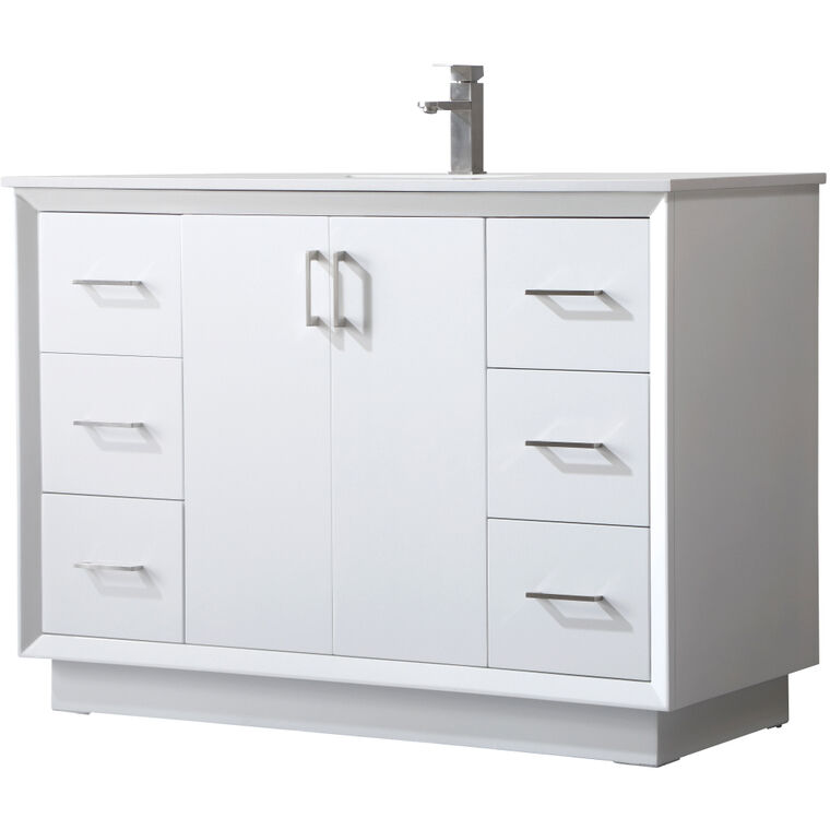 Hayes 48 X 22 X 35 inch White Vanity Sink Set
