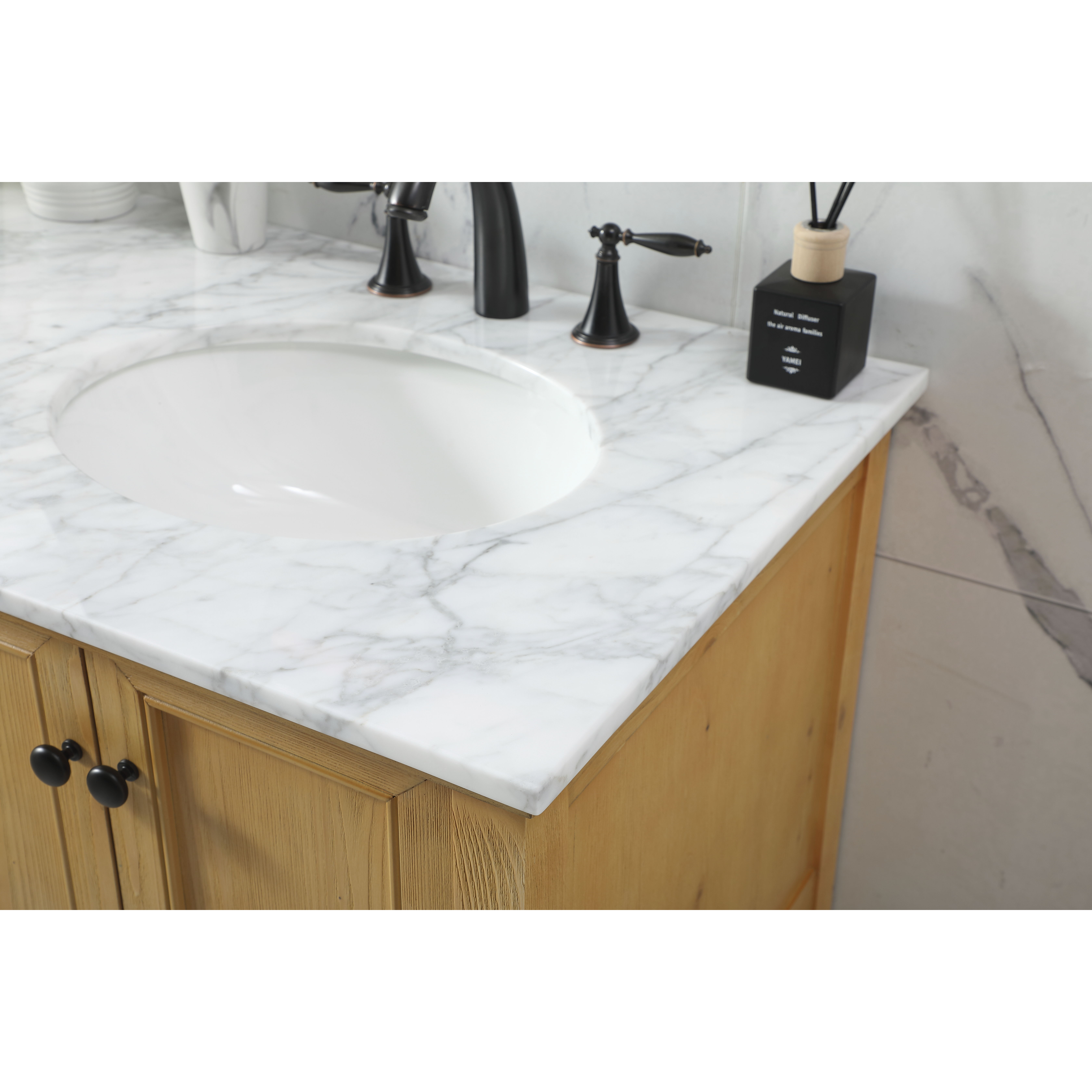 Metropolis 60 X 22 X 34 inch Natural Wood Vanity Sink Set