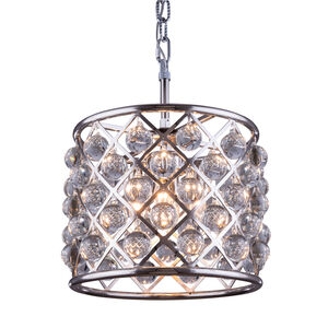 Madison 3 Light 14 inch Polished Nickel Pendant Ceiling Light in Clear, Smooth Royal Cut, Urban Classic
