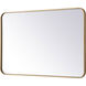 Evermore 36 X 24 inch Brass Mirror