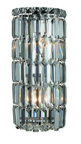 Maxime 2 Light 8 inch Chrome Wall Sconce Wall Light in Royal Cut