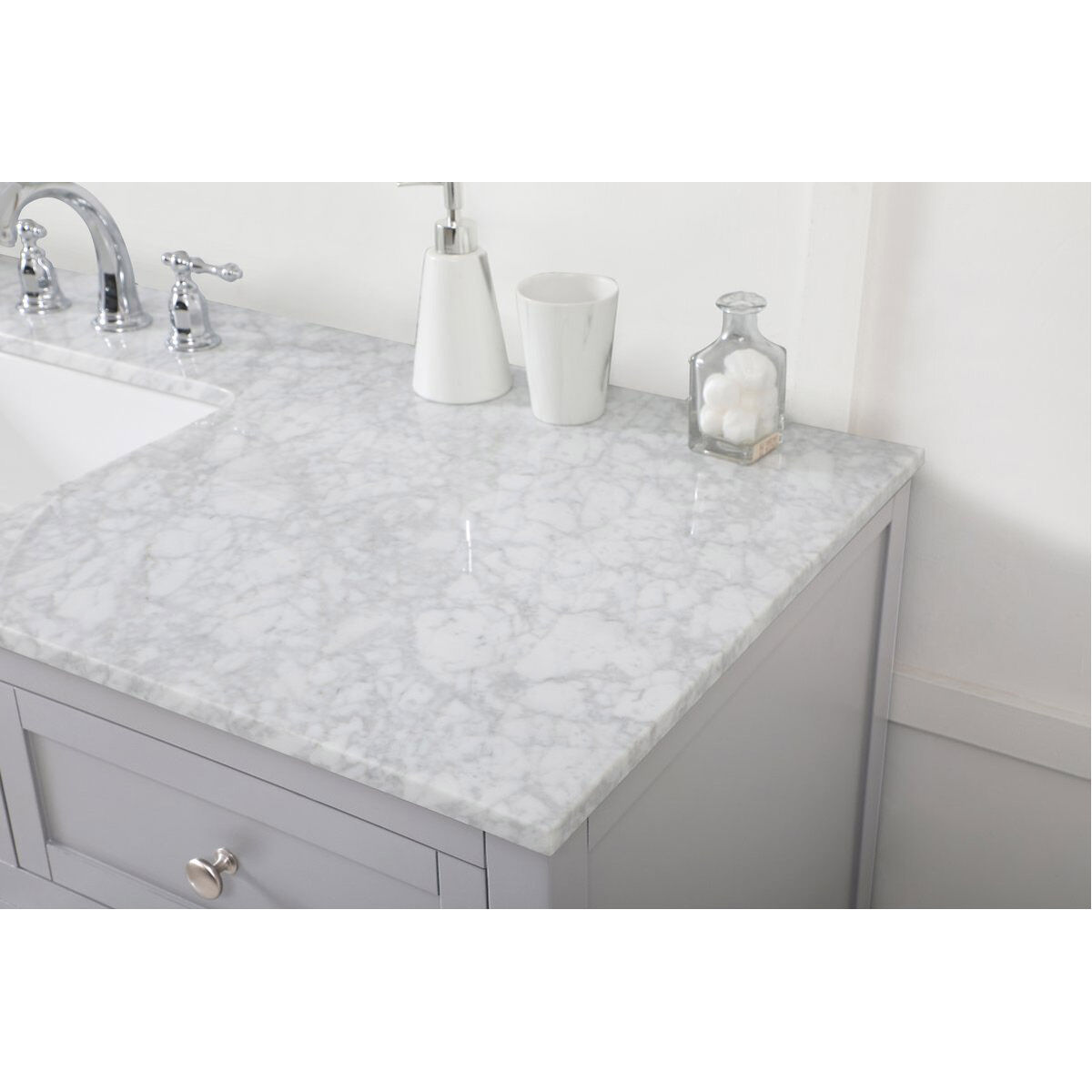 Franklin 60 X 22 X 34.75 inch Grey Bathroom Vanity Cabinet