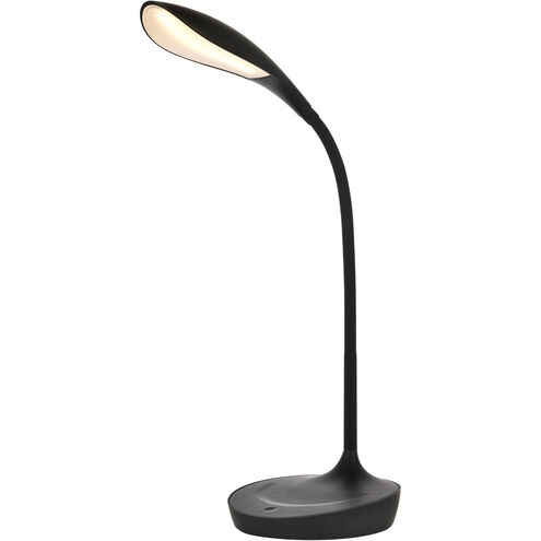 Illumen 25 inch 5 watt Matte Black LED Desk Lamp Portable Light, with USB Port