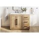 Chase 42 X 34 inch Linen Oak Bathroom Vanity Cabinet