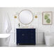 Otto 42 X 21 X 35 inch Blue Vanity Sink Set