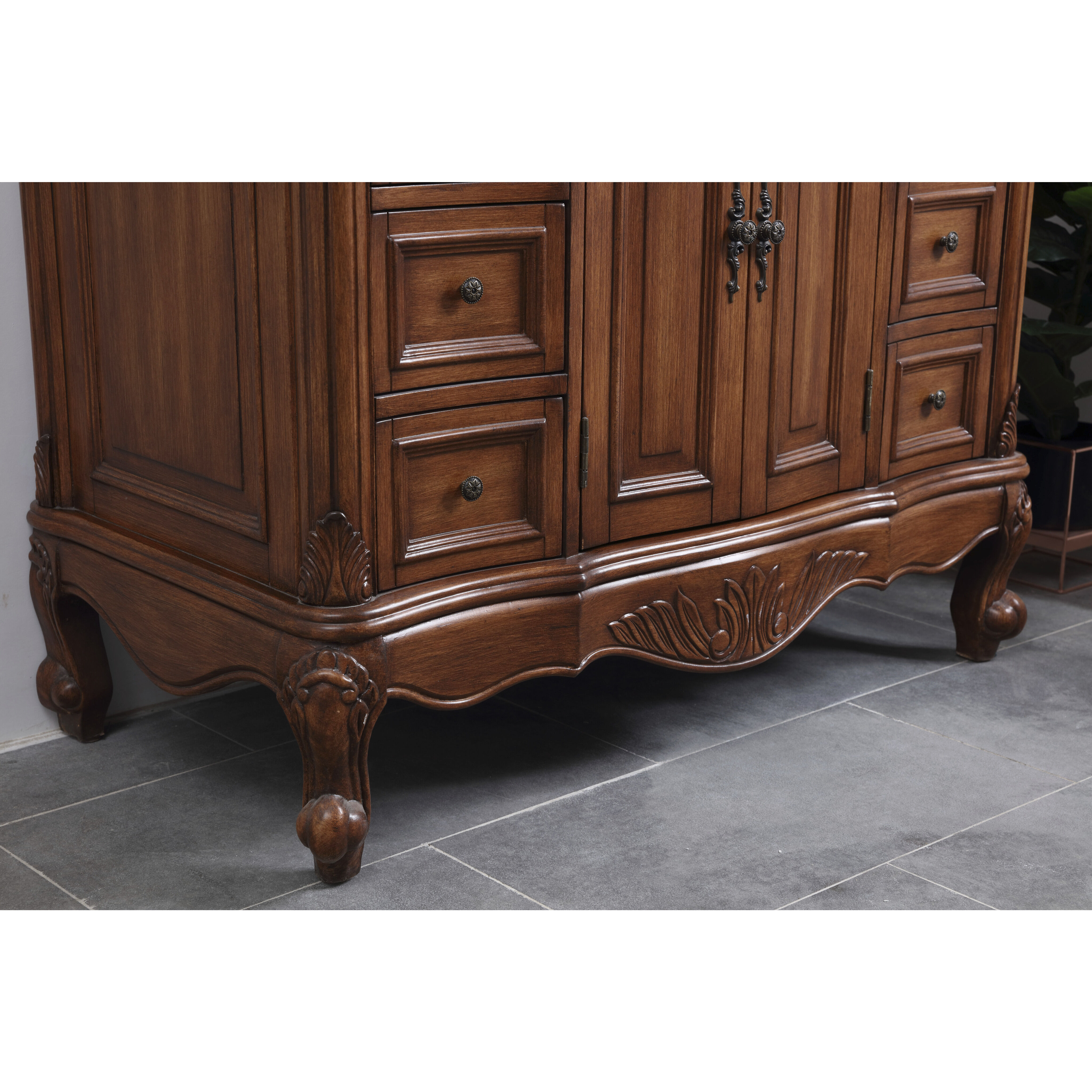 Oakland 84 X 22 X 72 inch Teak Vanity Sink Set