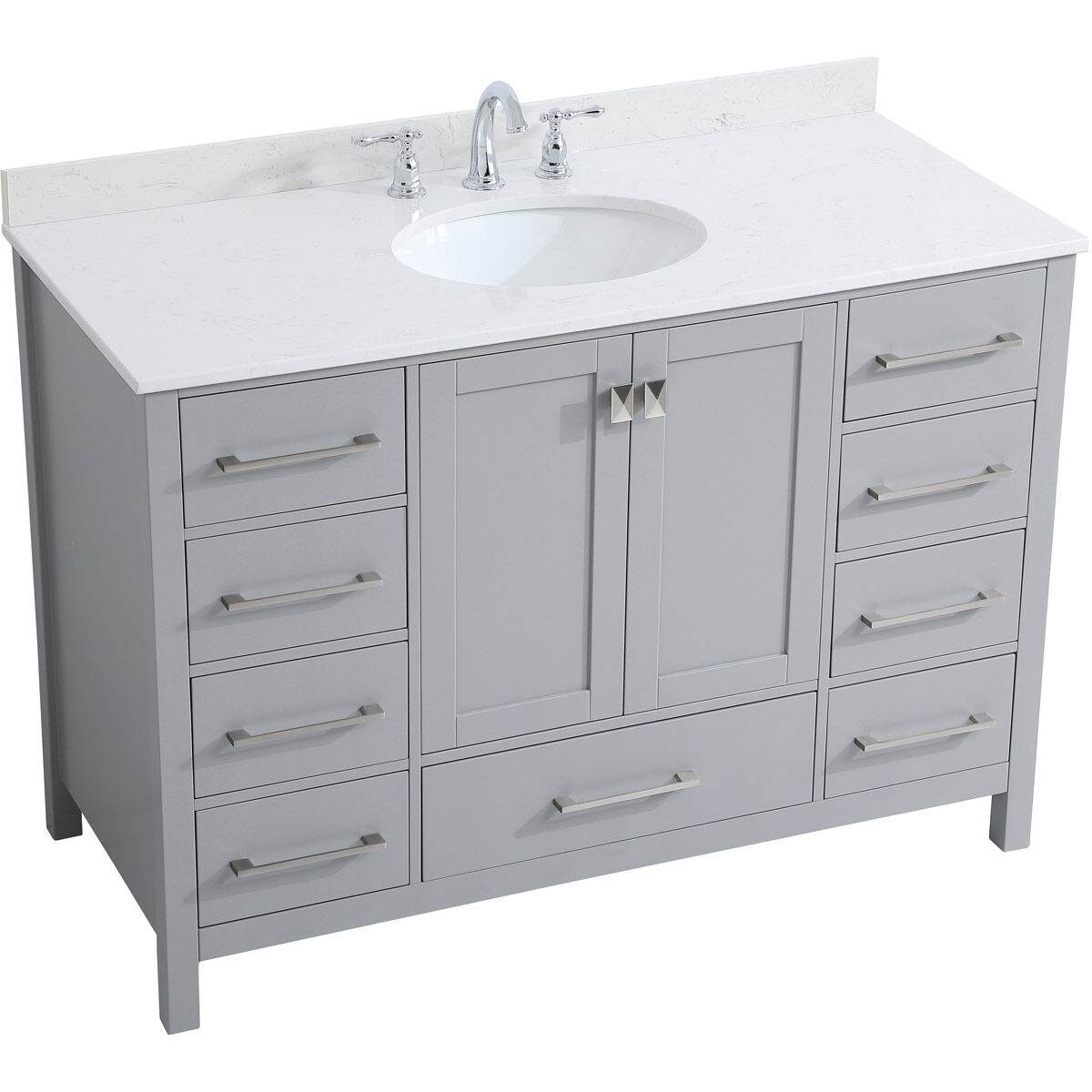 Irene 48 X 22 X 34 inch Gray Vanity Sink Set