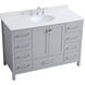 Irene 48 X 22 X 34 inch Gray Vanity Sink Set