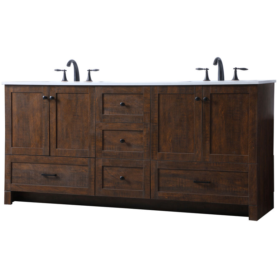 Soma 72 X 19 X 34 inch Expresso Vanity Sink Set