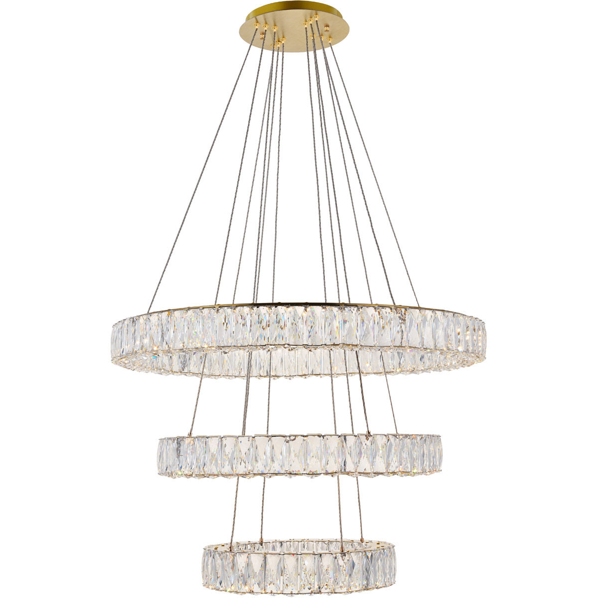 Monroe LED 32 inch Gold Pendant Ceiling Light