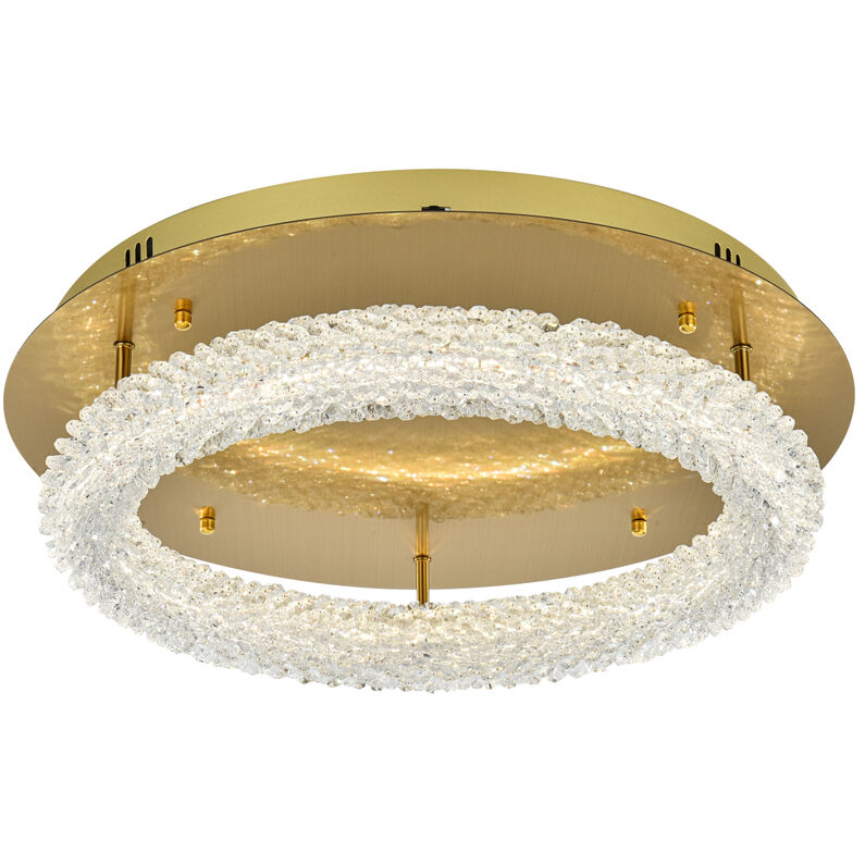 Bowen 1 Light 22 inch Satin Gold Flush Mount Ceiling Light