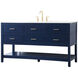 Sinclaire 60 X 22 X 34 inch Blue Vanity Sink Set