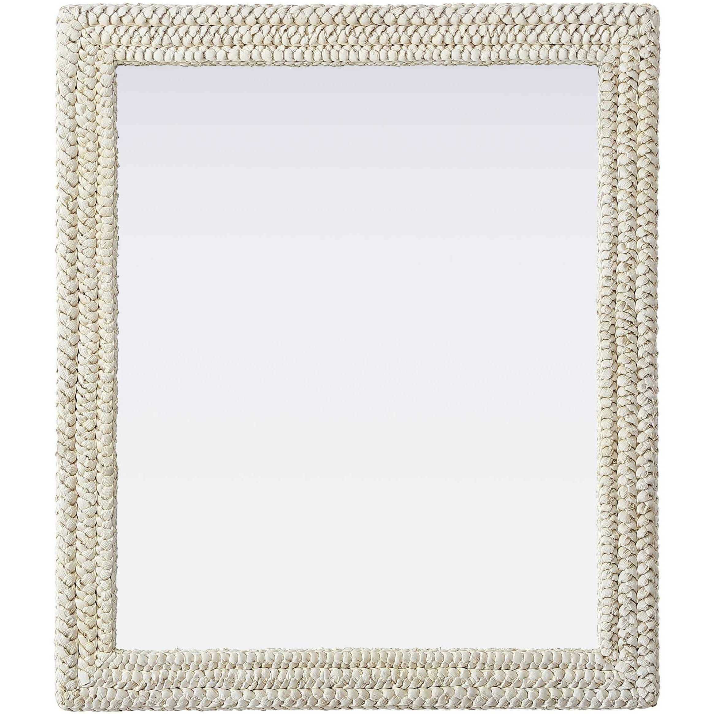 Marlowe 42 X 36 inch Linen White Mirror