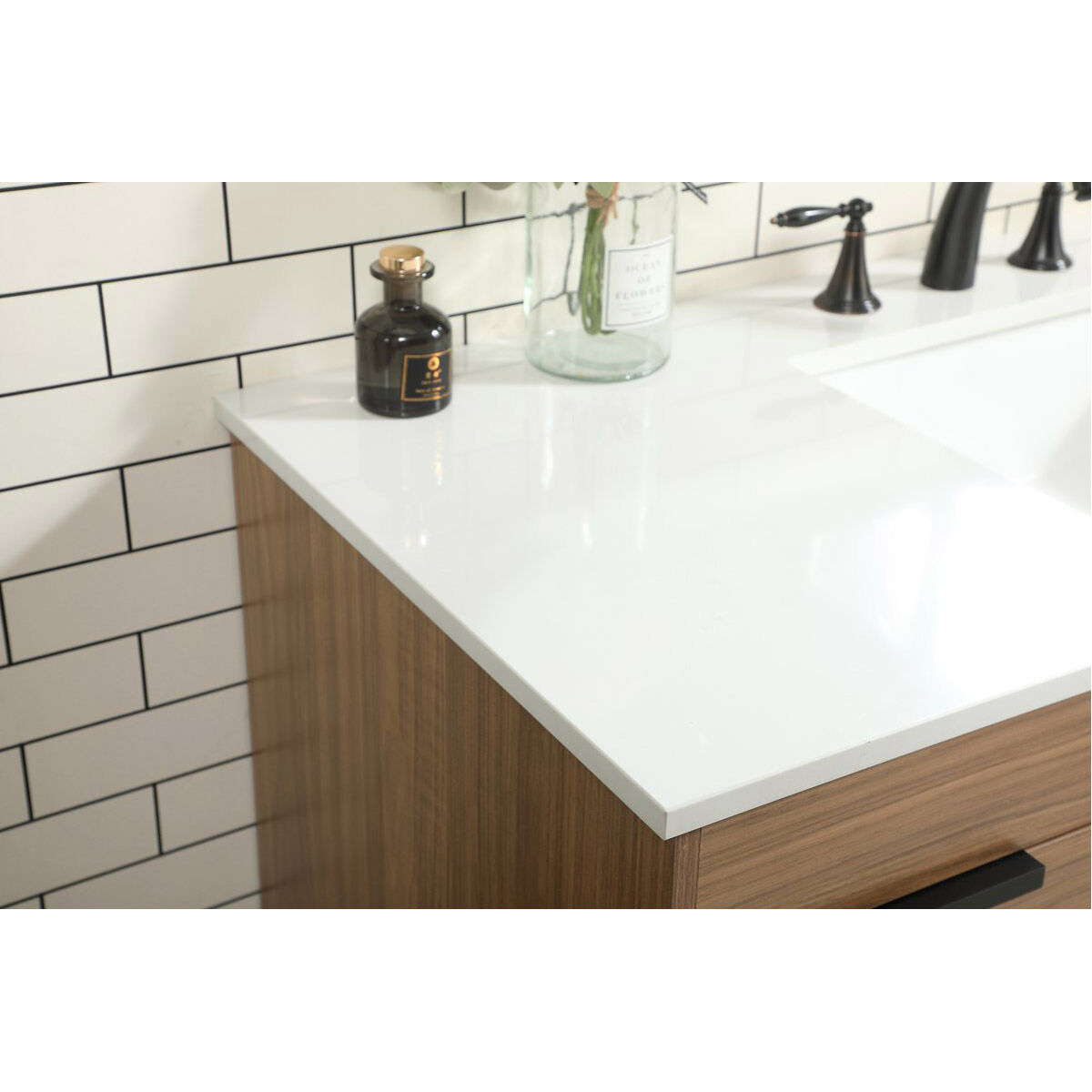 Eugene 48 X 22 X 33.5 inch Walnut Brown Vanity Sink Set in Not Included