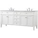 Park Avenue 72 X 21.5 X 35 inch White Vanity Sink Set