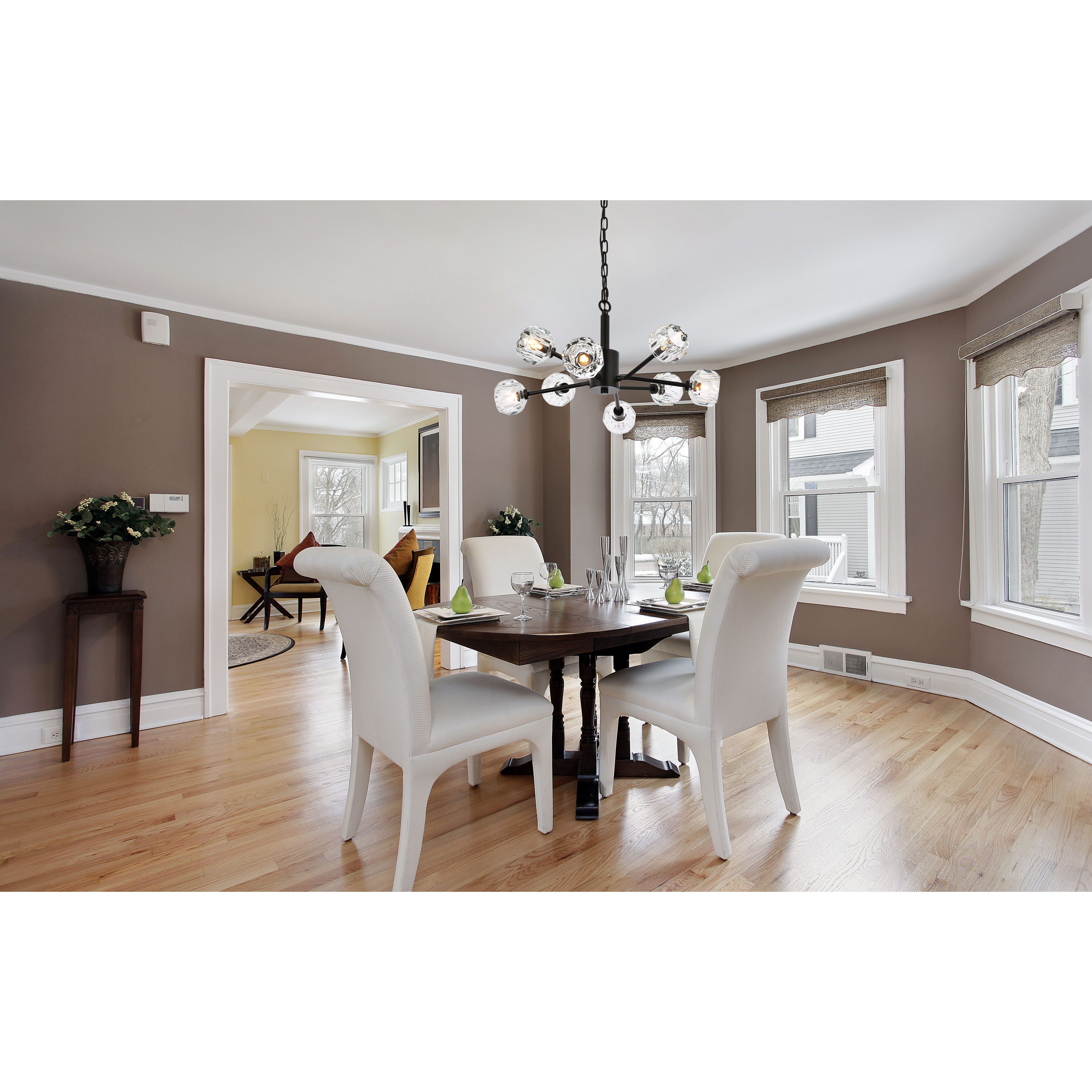 Graham 8 Light 24 inch Black Pendant Ceiling Light