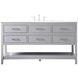 Sinclaire 60 X 22 X 34 inch Gray Vanity Sink Set