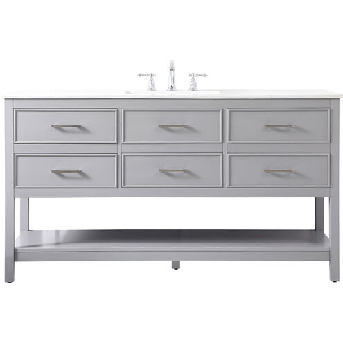 Sinclaire 60 X 22 X 34 inch Gray Vanity Sink Set