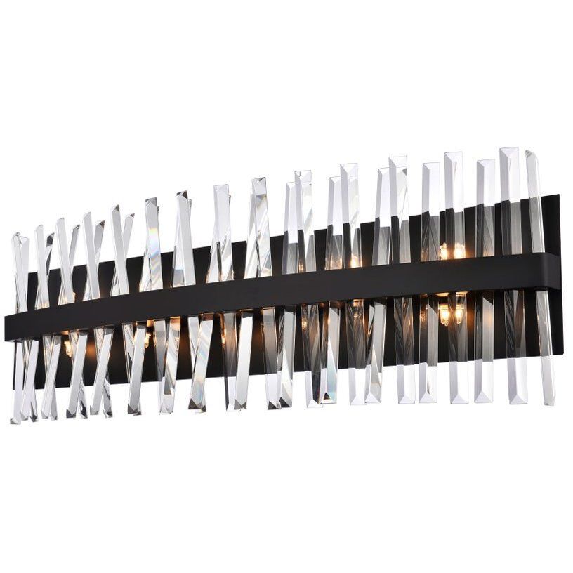 Serephina 10 Light 36 inch Black Bath Sconce Wall Light