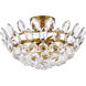 Emilia 3 Light 16 inch Brass Flush Mount Ceiling Light
