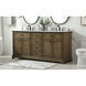 Americana 72 X 22 X 35 inch Driftwood Vanity Sink Set