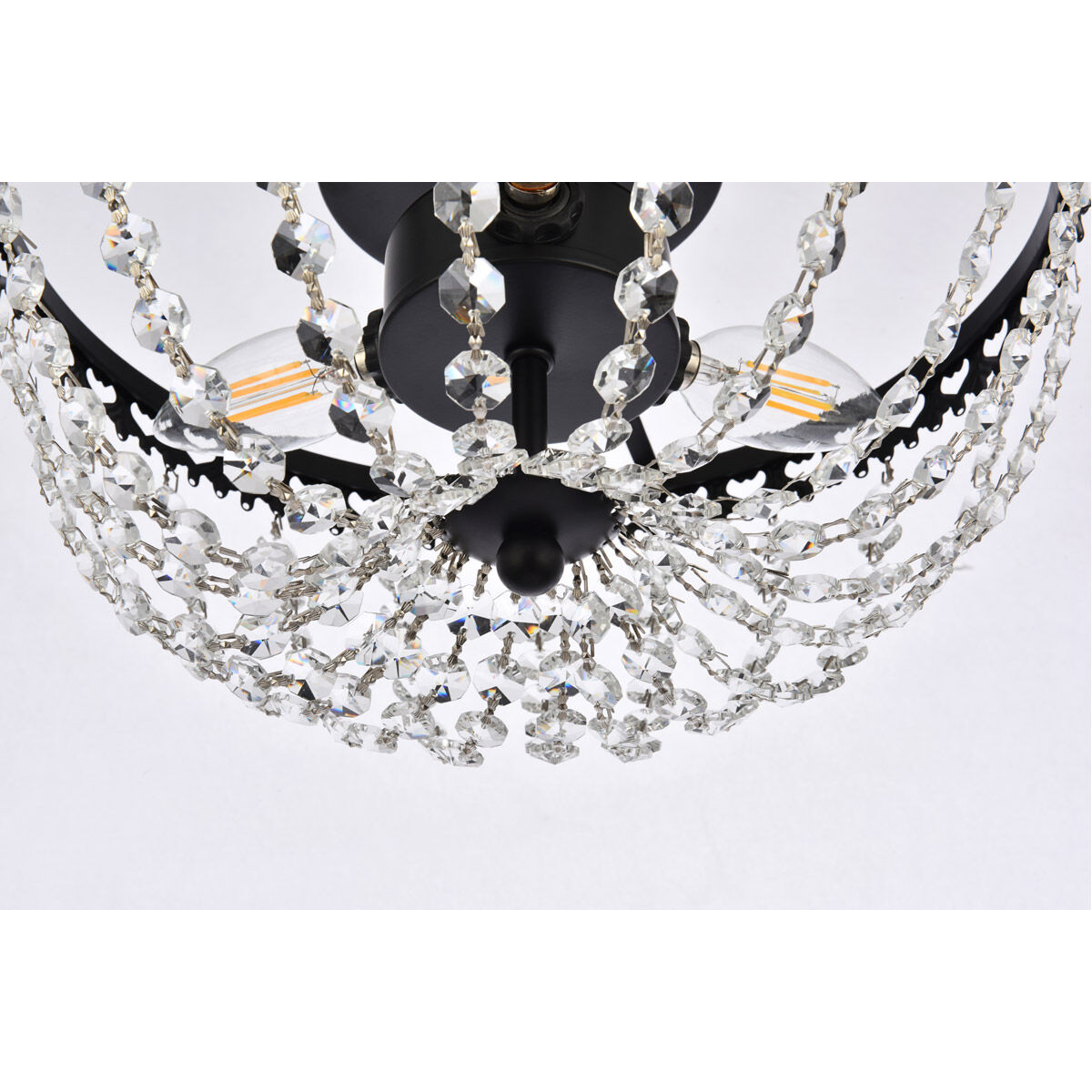 Kylie 3 Light 14 inch Black Flush Mount Ceiling Light