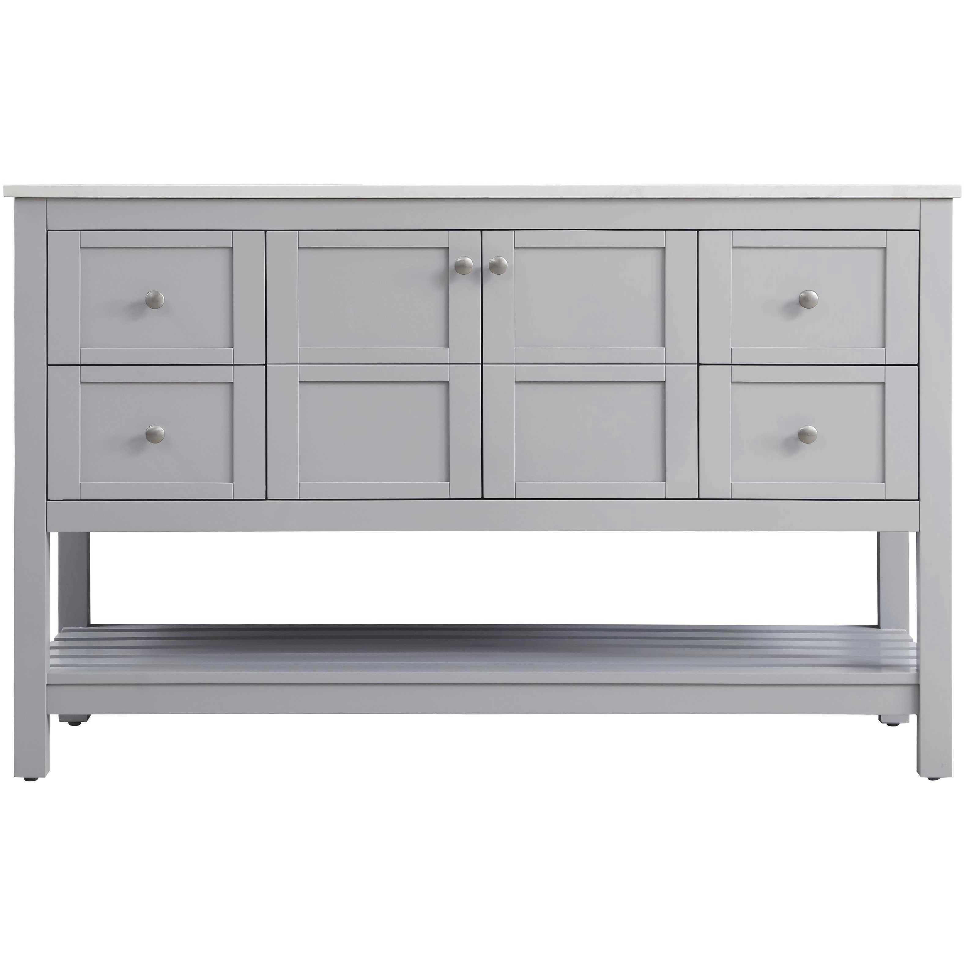 Theo 54 X 34 inch Grey Bathroom Vanity Cabinet
