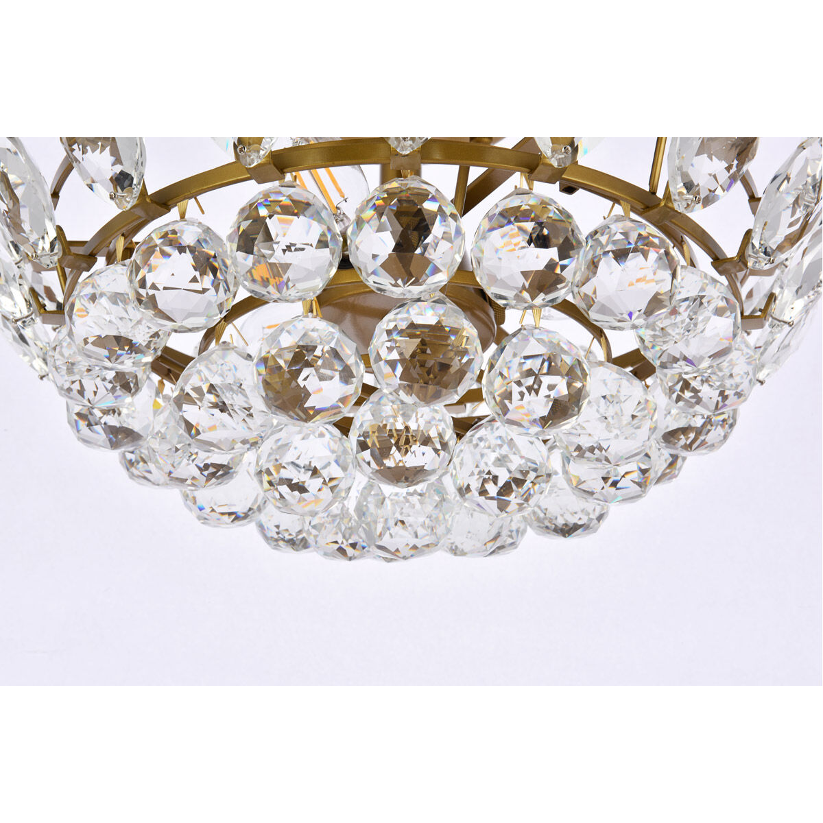 Emilia 3 Light 16 inch Brass Flush Mount Ceiling Light