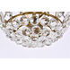 Emilia 3 Light 16 inch Brass Flush Mount Ceiling Light