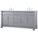 Wesley 72 X 22 X 35 inch Grey Vanity Sink Set