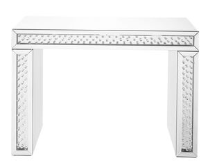 Modern 44 inch Clear Mirror and Crystal Console Table