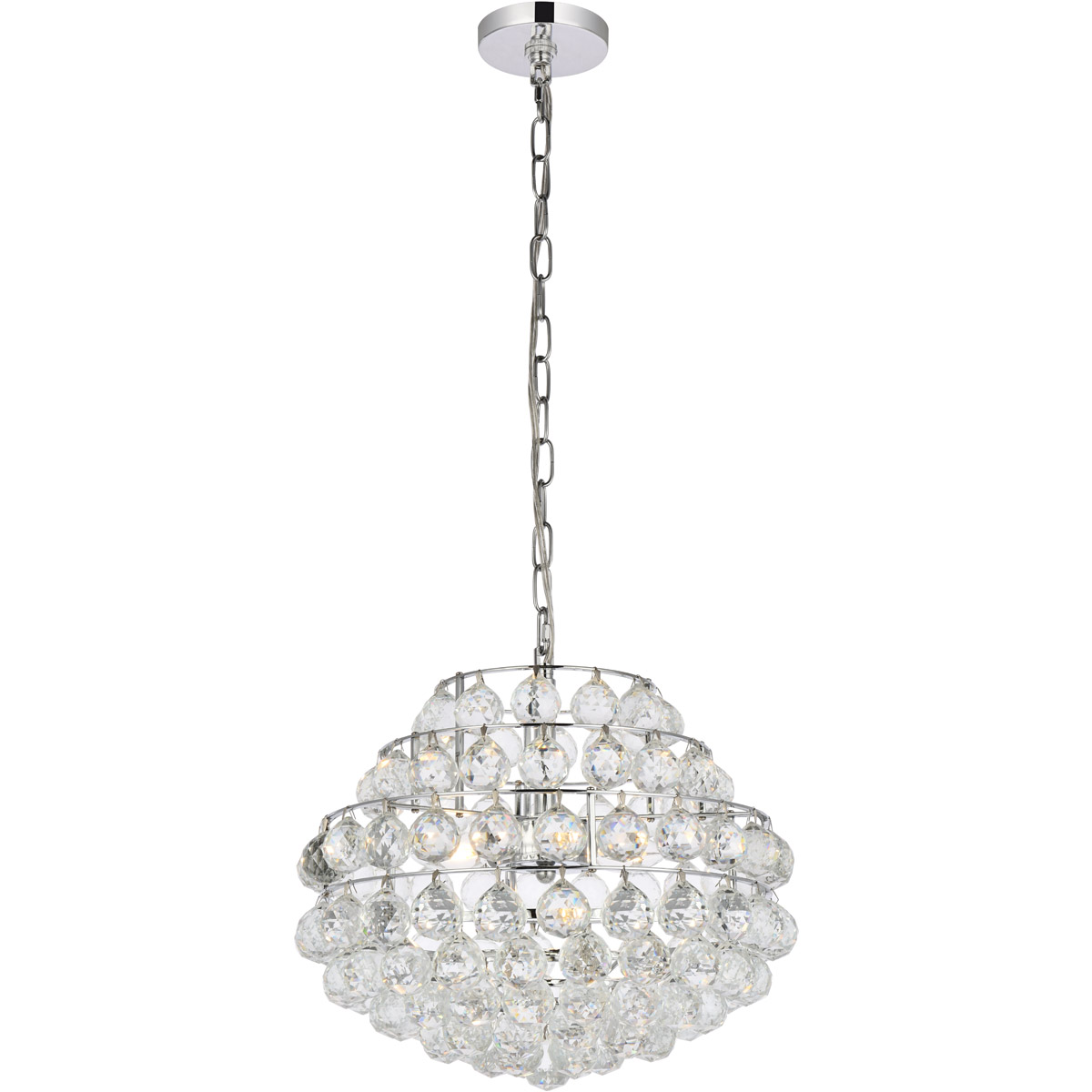 Savannah 3 Light 16 inch Chrome Pendant Ceiling Light